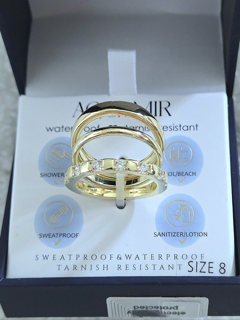 Aquamir Waterproof Triple3️⃣ Ring💍 Set - NIB - Picture 14 of 16